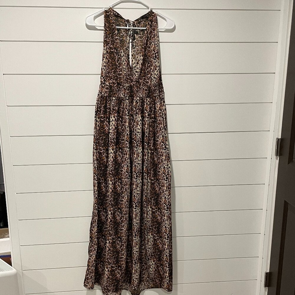 Cheetah print dress/pool coverup